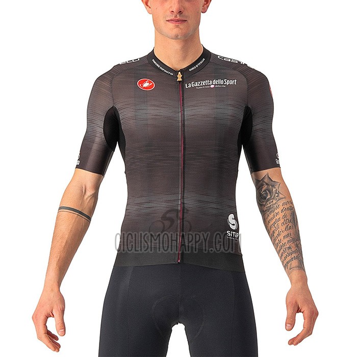 Giro D'italy Cycling Jersey Bib Short 2022 Men Short Sleeve Marron